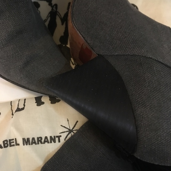 Isabel Marant fringed canvas slouch boots - Picture 5 of 8